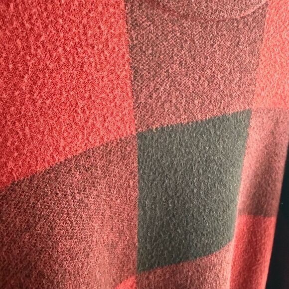 Max Studio Buffalo Plaid Mock Neck Sweater Size L Cozy Fall Layer Check Capsule - Picture 9 of 14
